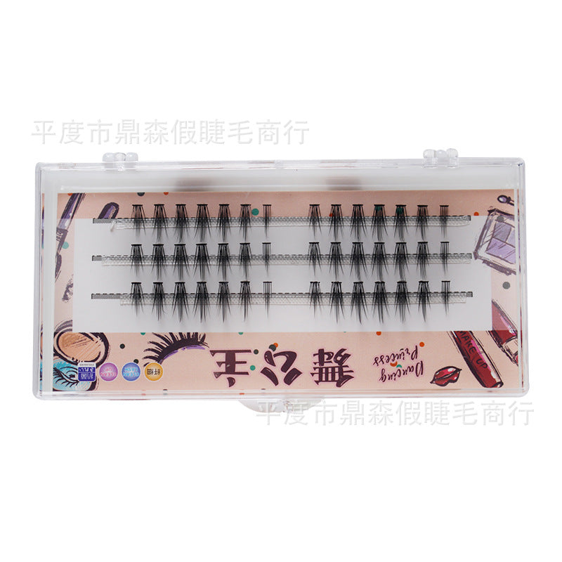 Dancing Princess Little Devil Segmented False Eyelashes Natural Style Thick Single Cluster Self-grafted Eyelashes COS