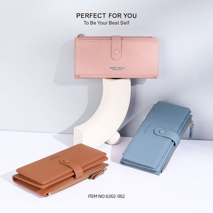 Perfect For You New Women's Wallet Fashion Korean Style Long Large Capacity Zipper Wallet Clutch 