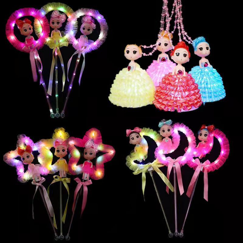 Hot sale led luminous fairy wand doll magic wand luminous doll flash children's toys