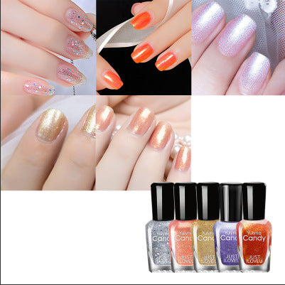 Yu Linna cross-border wholesale factory direct sales can not be peeled off a piece of toe nail polish set without baking