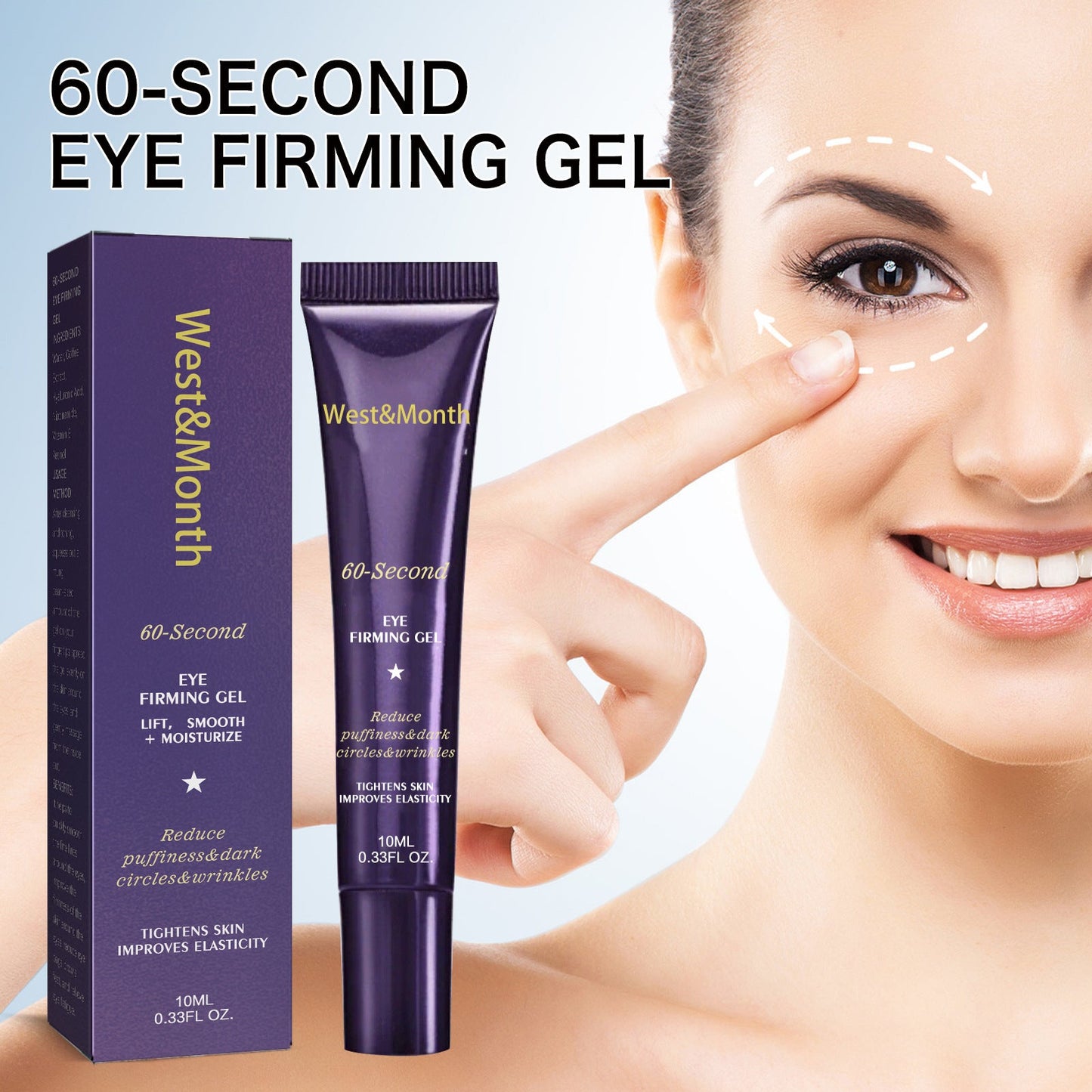 West Month Eye Firming Gel ជួយកាត់បន្ថយស្នាមអុចខ្មៅ និងក្រិនភ្នែក ផ្តល់សំណើម ផ្តល់សំណើម និងបន្តឹងស្បែកភ្នែក 