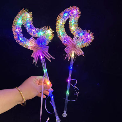 Gold love sticks, wave balls, glow sticks, cheering props, flash sticks, colorful fairy sticks, street stalls, night market wholesale