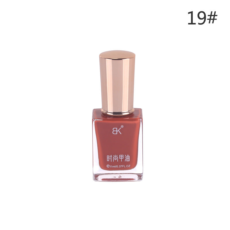 bk summer new style net red 36 colors fashion oily nail polish can not be peeled off without baking long-lasting not easy to fall off white wholesale