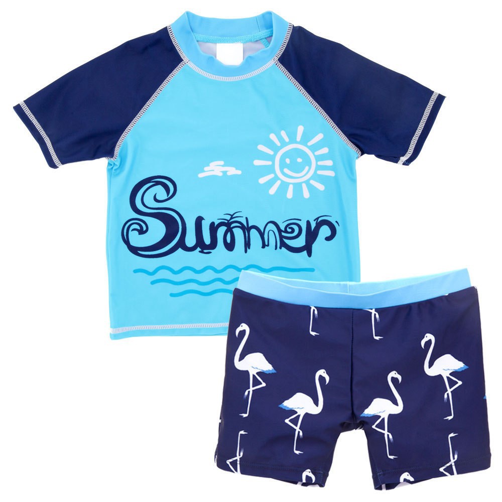 Boys swimsuit cartoon sun protection medium and large baby boy cute hot spring foreign trade children one-piece swimsuit manufacturers wholesale