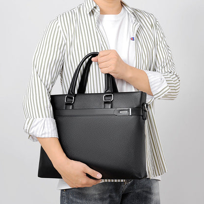 Cross-border trend 2024 new computer handbag men's briefcase shoulder messenger bag one piece drop shipping