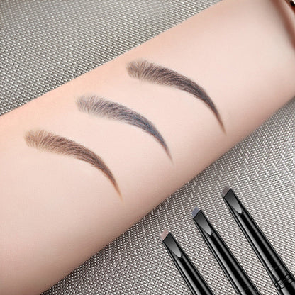 2023 new double-headed eyebrow pencil waterproof and sweat-proof natural ultra-fine automatic non-smudge makeup cross-border live broadcast