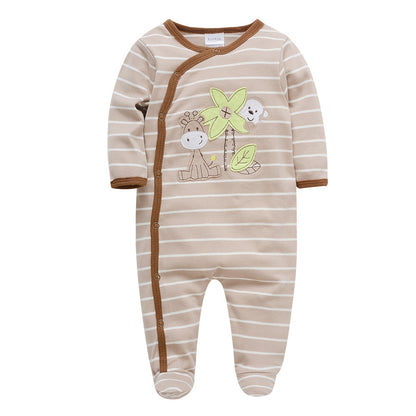 New style baby pure cotton jumpsuit boys and girls baby foreign trade newborn baby romper fart clothes crawling clothes cross-border wholesale