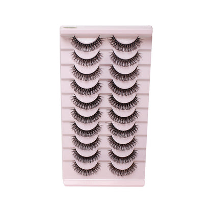 DINGSEN false eyelashes factory cross-border stable supply 10 pairs of DD holiday eyelashes Russian curling set