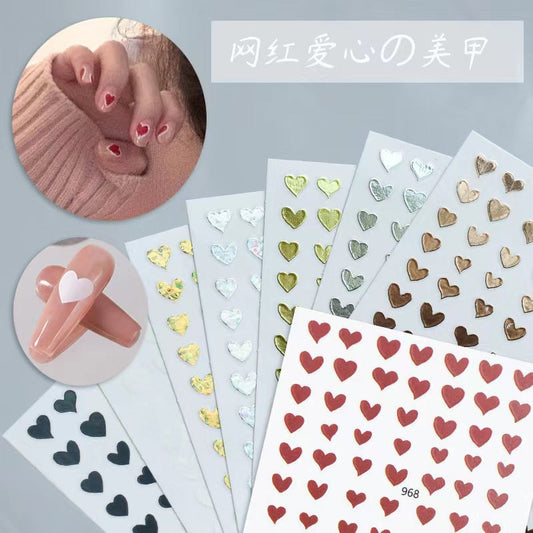 Nail Art Embossed Stickers New Waterproof Little Red Book Cartoon Bunny Adhesive Cute Pattern Nail Stickers Wholesale