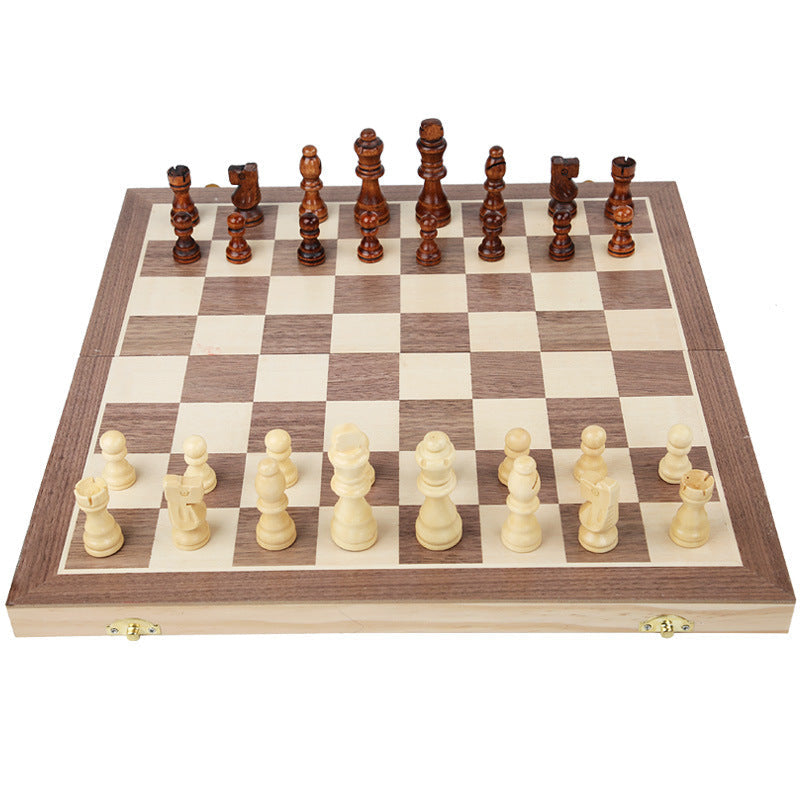 Children's wooden adult chess game early childhood intelligence parent-child interactive table game chess educational toys