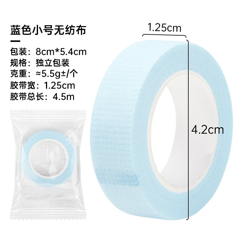 Wholesale eyelash extension isolation tape small size 4.5 meters non-woven colored tape independent packaging