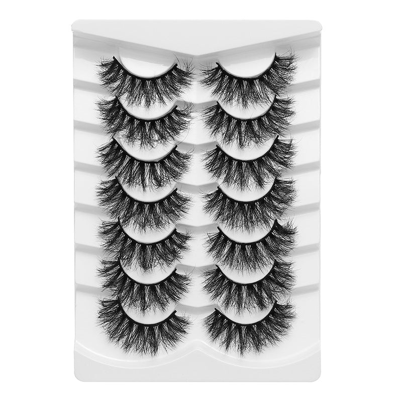 Dingsen false eyelashes factory cross-border stable supply 7 pairs of false eyelashes DSD series short fried hair