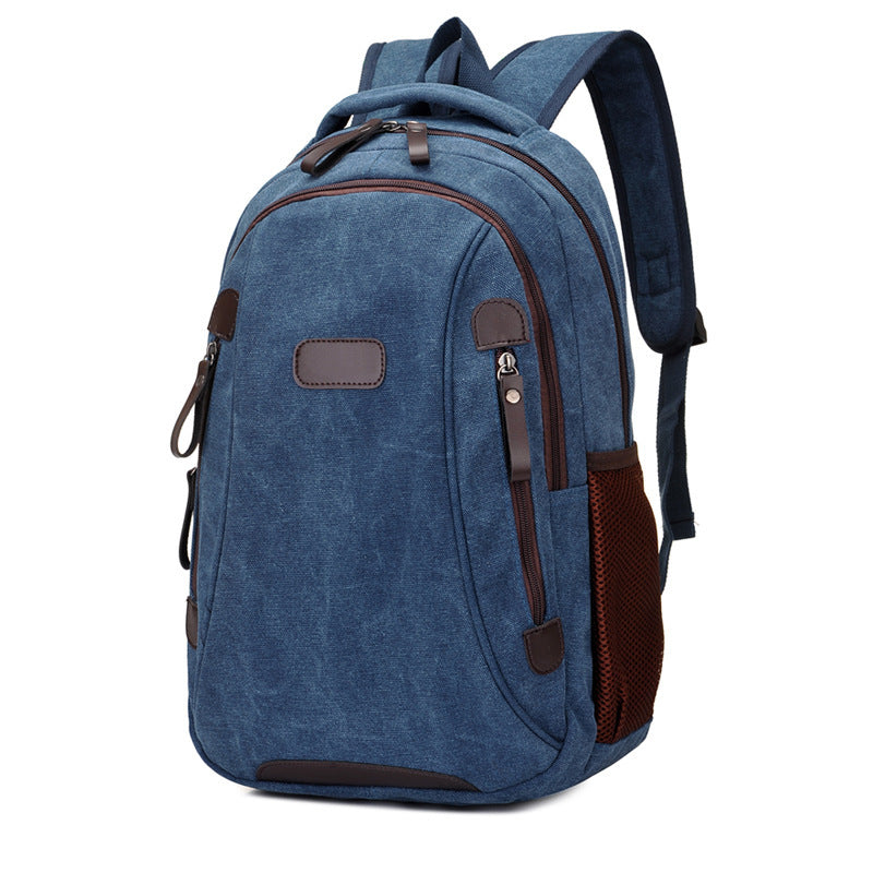 Factory direct sales fashion trend canvas bag leisure backpack hiking sports backpack Korean version student backpack 