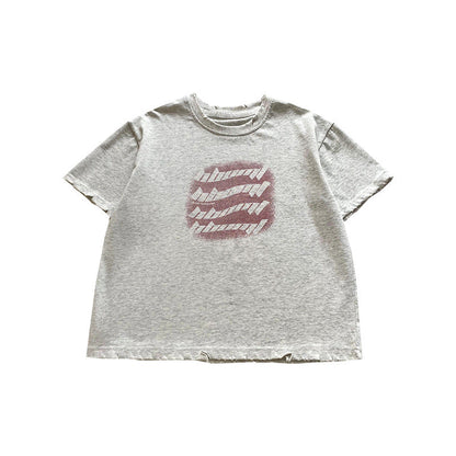 Boys summer T-shirt short sleeve 2024 new children's clothing children's summer half-sleeved T-shirt boy trendy street shirt T