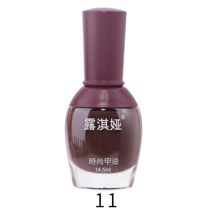 Manufacturer's supply Bei Shijie big belly bottle fashion long-lasting oily nail polish no baking autumn and winter color 14.5ml