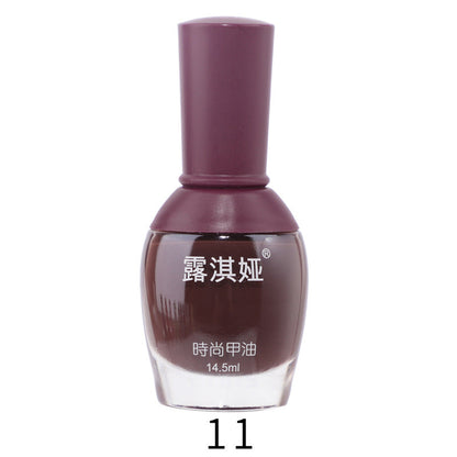 厂家货源贝诗婕大肚瓶时尚持久油性指甲油免烤秋冬季色14.5ml