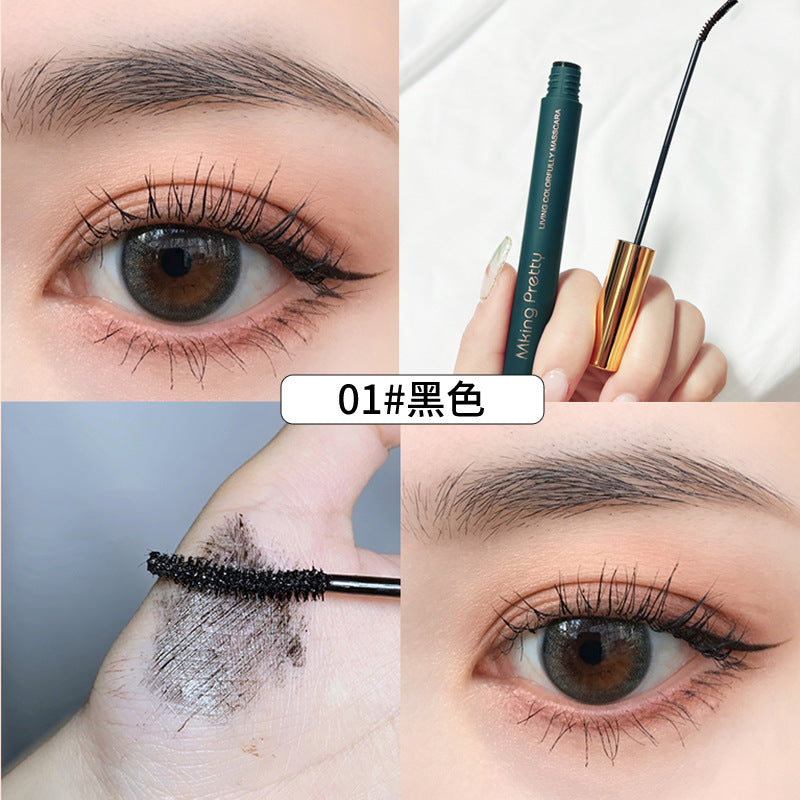 Internet celebrity popular colored mascara for women waterproof and sweat-proof long curling thick fine brush head super long no smudge wholesale 