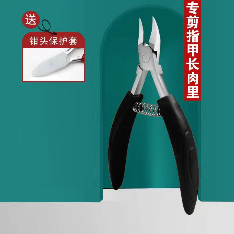 [Ready stock] Stainless steel pliers with built-in spring pliers, beauty pliers, cuticle pliers, nail clippers wholesale