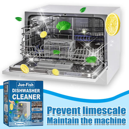 Jue-Fish dishwasher cleaning tablets decontamination and degreasing scale cleaning tablets dishwasher cleaning special maintenance tablets 