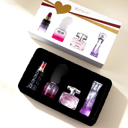 Flower Story new perfume women's set gift box four-piece set fresh and long-lasting light fragrance live broadcast one piece dropshipping 