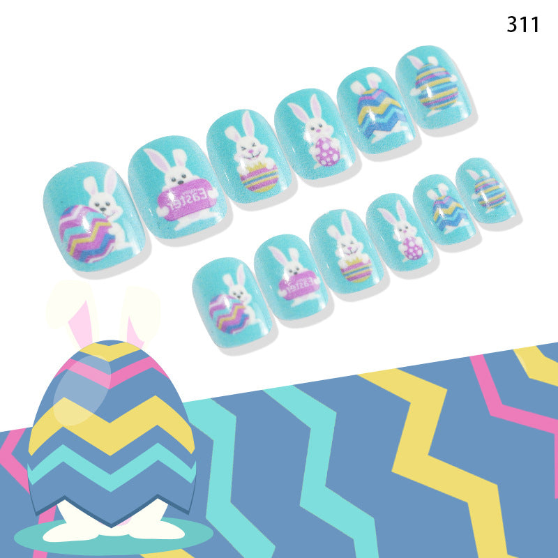 Nail art wearable nail tips cute Easter children's nail tips wearable nail tips patches fake nails finished nail tips