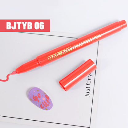 Cross-border exclusive new multi-color nail art pen 3D painting pen nail drawing flower graffiti hook line DIY nail art painting pen