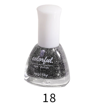 2022 new Beisijie seven-day water-based nail polish metal sequins net celebrity color-free baking nail polish wholesale 