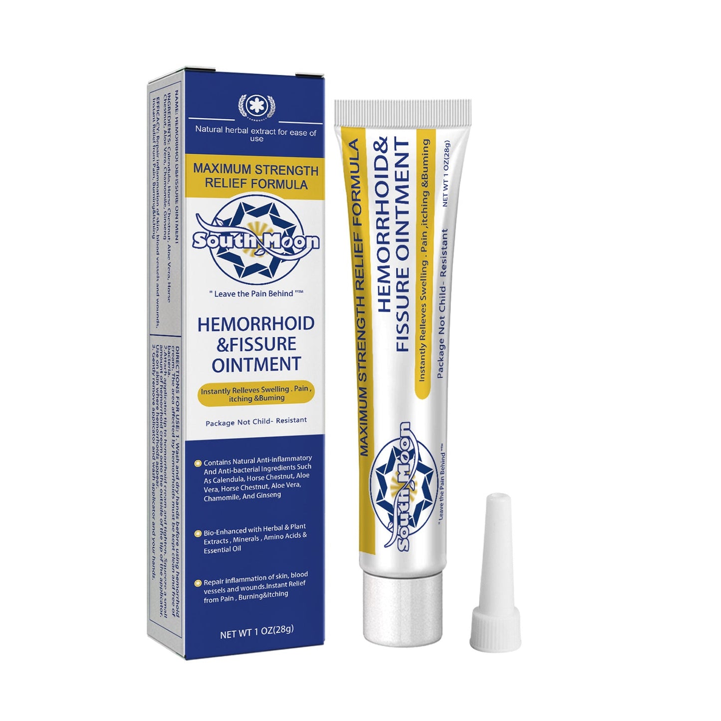 South Moon Hemorrhoids Cream បំបាត់ដុំសាច់ លាយខាងក្នុង និងខាងក្រៅ រន្ធគូថ ហើម រមាស់ ឈឺរន្ធគូថ 