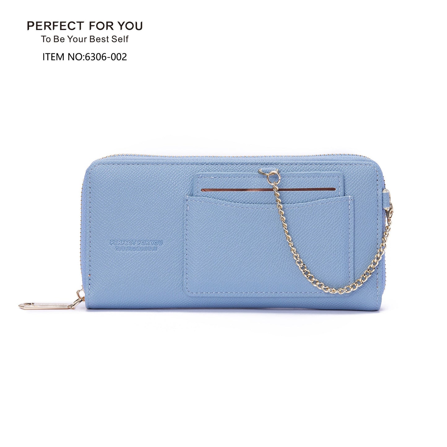 perfect for you long wallet women's zipper large capacity PU fashion clutch bag accordion bag wallet 