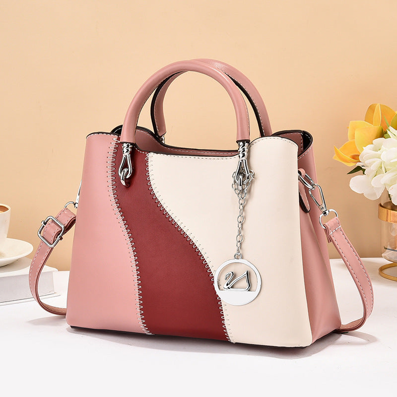 2024 autumn and winter new style bags for women color matching handbags large capacity trendy fashion shoulder messenger bag one piece 