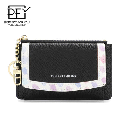 Perfect For You Cross-border Women's Wallet Short Multi-function Fashion Coin Purse Multi-card Slot PU Card Bag 