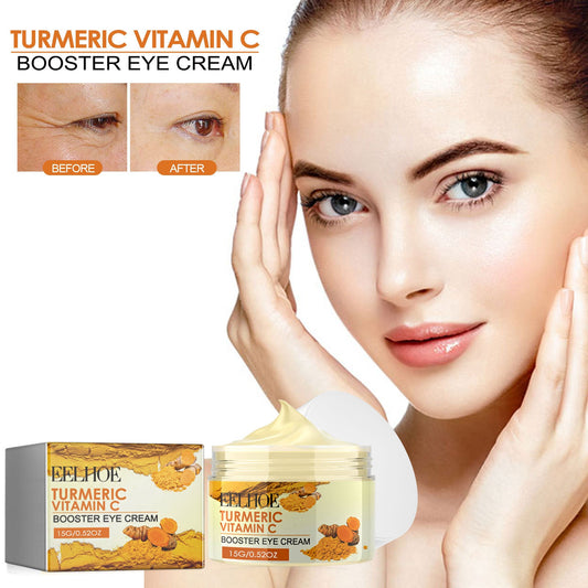 EELHOE Turmeric Eye Cream Turmeric Vitamin C Moisturizing Eye Cream Lightens Eye Lines and Protects Skin Around Eyes Moisturizing Cream 