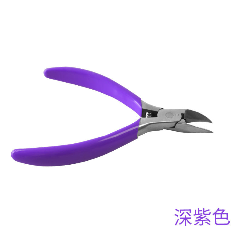 Original factory self-sale plastic dipped handle hawk beak nail scissors with multiple colors to choose from ingrown nail pliers hand polished mirror polished nail scissors free shipping