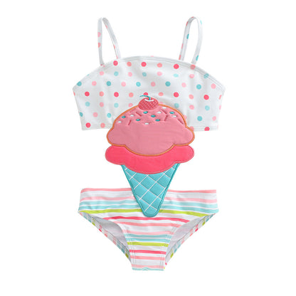 Girls' small fresh one-piece swimsuit summer 2024 medium and large children's cute swimsuit for taking photos girls' fashionable swimsuit factory 