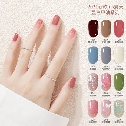 New oily nail polish, non-peelable, no-bake, long-lasting, no odor, natural and quick-drying, cross-border nail polish wholesale