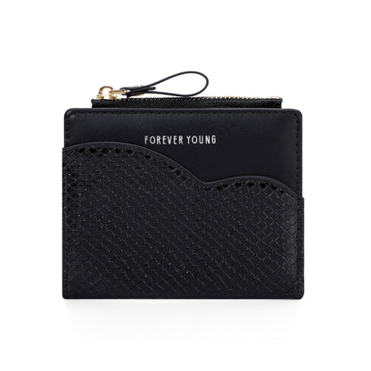 forever young wallet women's short pu snake pattern high-end small fashion Korean version cross-border coin purse 