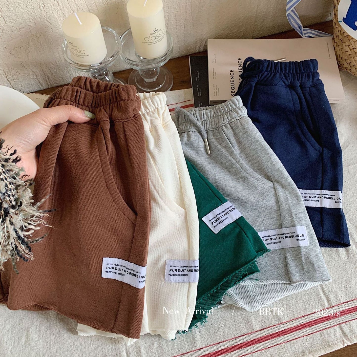 Children's shorts 2023 Bangcheng summer style boys and small children's Korean style stylish label shorts sports casual pants F0187