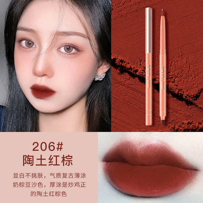 NOVO velvet matte silky lip liner 3-dimensional lip liner matte matte beginner waterproof ក្រែមលាបបបូរមាត់ ជាប់បានយូរ មិនប្រតាក 