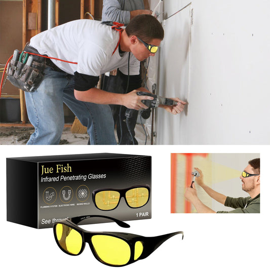 Jue-Fish infrared penetration glasses home decoration photochromic glasses dust and sand protection glasses 