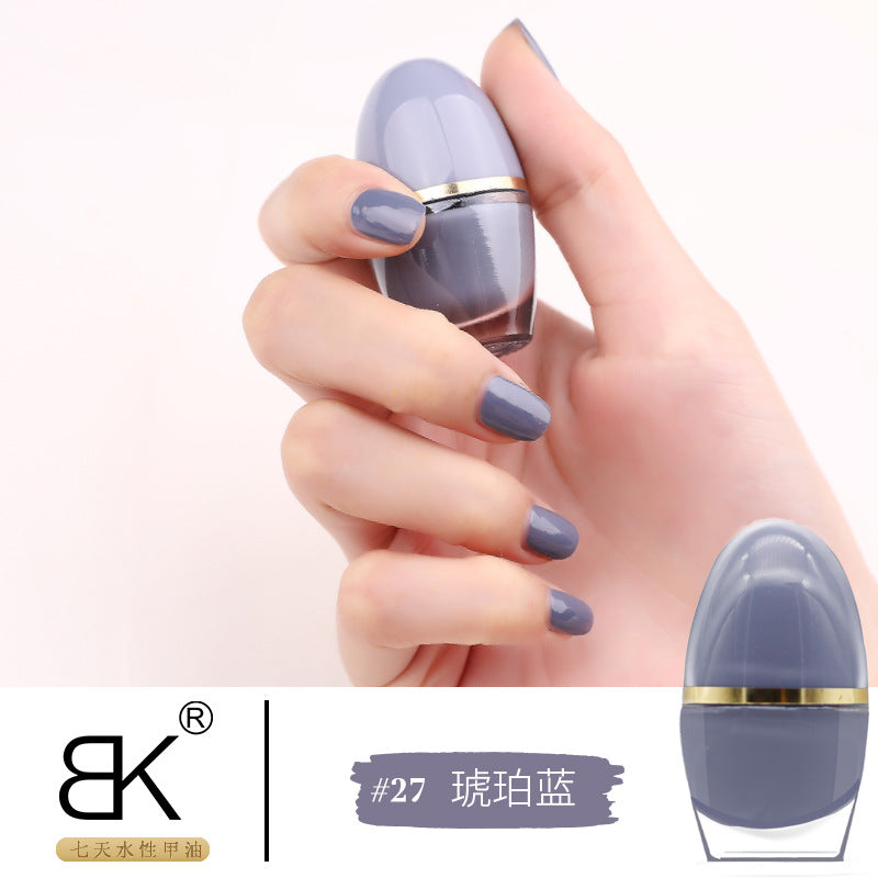 bk cute internet celebrity small easter egg 35 colors whitening 7 days water-based nail polish no baking long-lasting can not be peeled off wholesale 