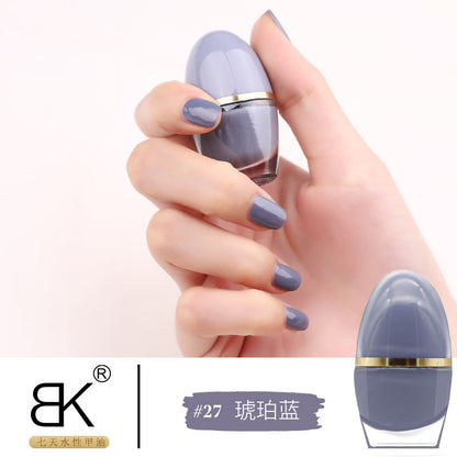 bk cute internet celebrity small easter egg 35 colors whitening 7 days water-based nail polish no baking long-lasting can not be peeled off wholesale 