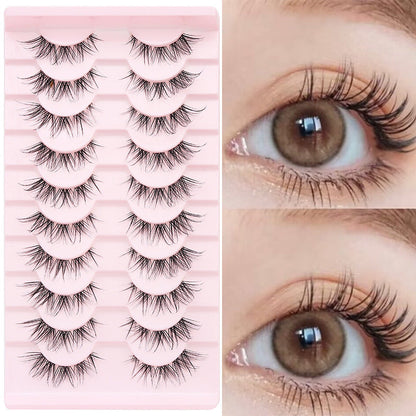 DINGSEN false eyelashes factory cross-border single fish line stem segmented eyelashes net red fox series one-piece eyelashes