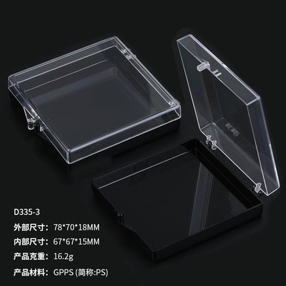 Handmade wearable nail storage box transparent cover transparent bottom acrylic nail piece wearable nail packaging box wholesale