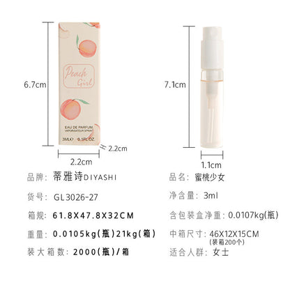 Internet celebrity fragrance 3ml trial pack perfume women's perfume Q version test tube perfume sample wholesale cheap substitute big brand perfume 