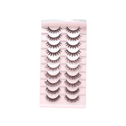 Dingsen cross-border supply 10 pairs of mixed false eyelashes DD curling European and American thick eyelashes mixed eyelashes