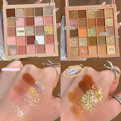 រោងចក្រ Misslara 25 កូល័រលាបភ្នែក eye shadow pearlescent matte earth color ក្ដារលាយចម្រុះពណ៌