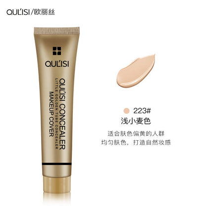 Olis small gold tube concealer to cover acne marks freckles tattoos red blood dark circles freckles liquid foundation cream for women