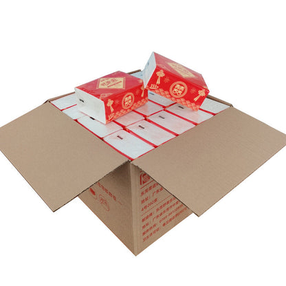 Red small package wedding napkins 32 packs whole box festive wedding banquet paper 4 layers thick holiday paper towels large batch