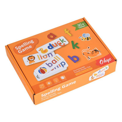 Children's enlightenment English spelling word game puzzle early education kindergarten 26 letter cards spelling practice toys