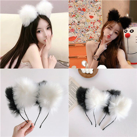 New Fox Luminous Cat Ear Headband Korean Plush Cute Internet Celebrity Headband Live Photo Performance Hair Accessories